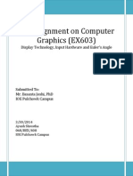 Computer Graphics - Display Technology, Input Devices, Eulers Angle