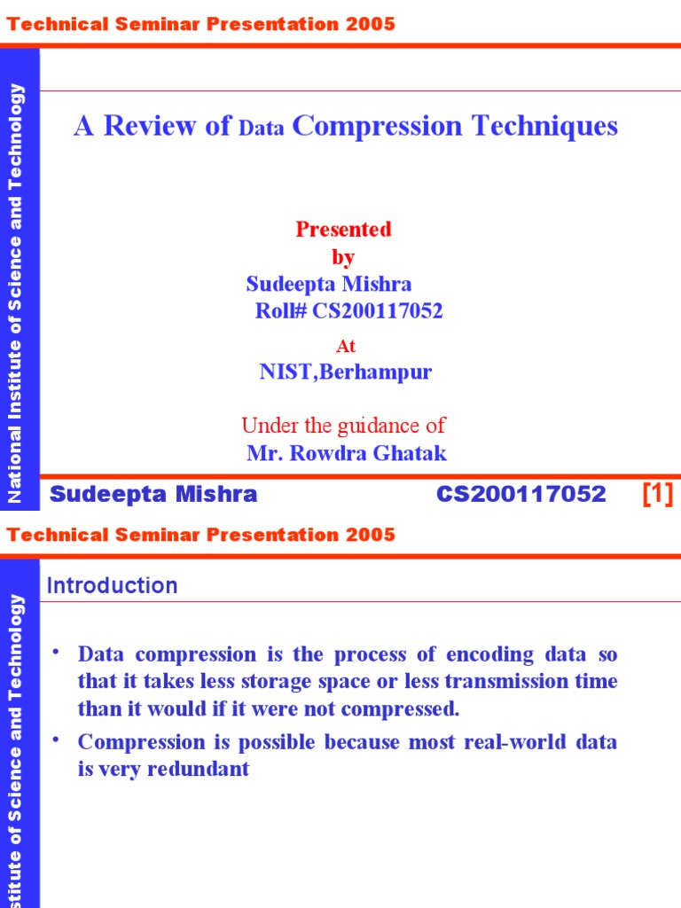 Data Compression Tech-Cs | PDF | Data Compression | Computer Data