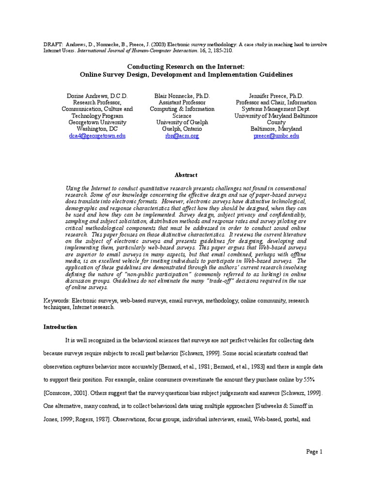 Online Survey Article Survey Methodology 14 Views - 