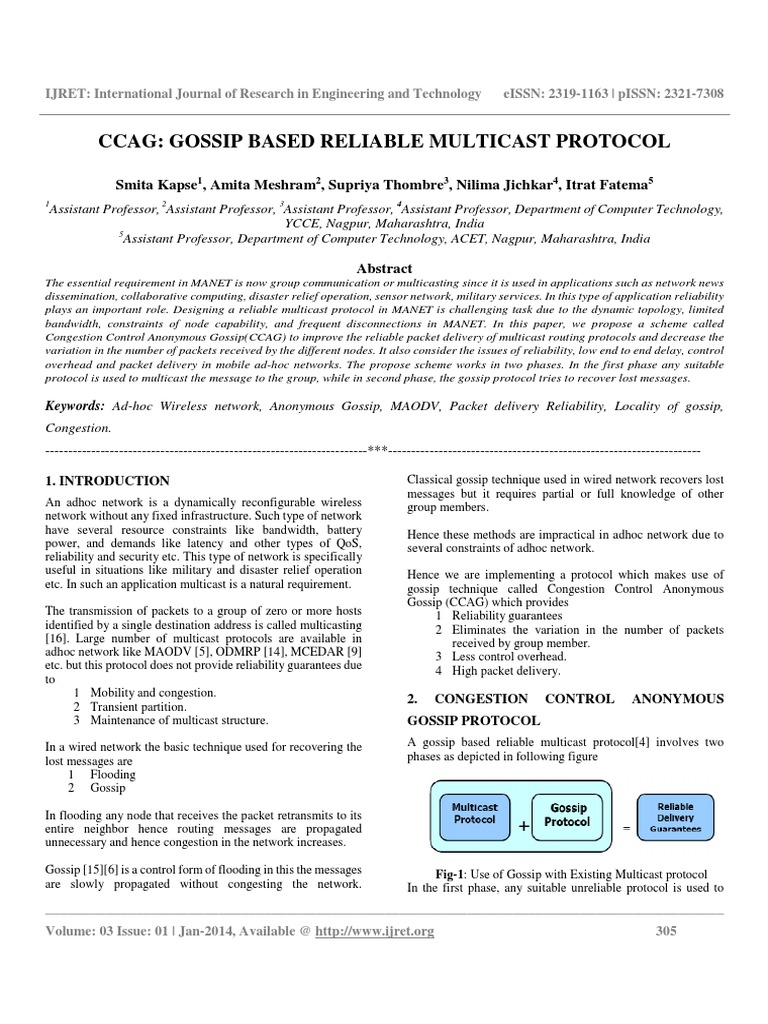 Gossip-Based Reliable Multicast Protocol | PDF