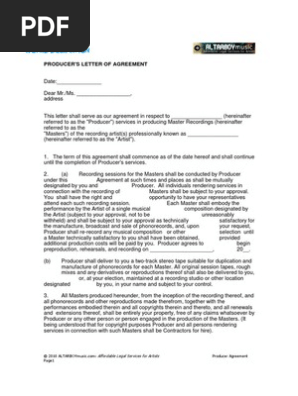 Producer Agreement