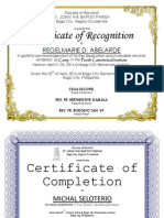 Certificate SJBP