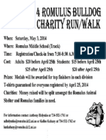 Romulus Bulldogs 5k Charity Run Walk 5-3-14