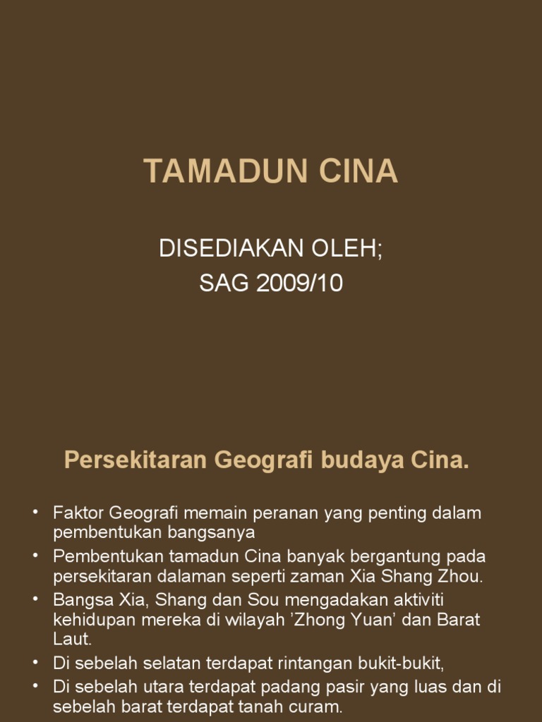 Dokumen Serupa Dengan Tamadun Cina