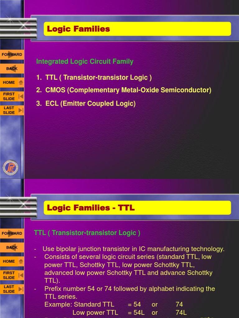 Overview of Logic Families: TTL, CMOS, ECL | PDF