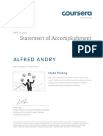 Statement of Accomplishment: Alfred Andry