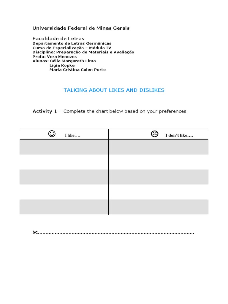 Exploring Student Likes and Dislikes | PDF