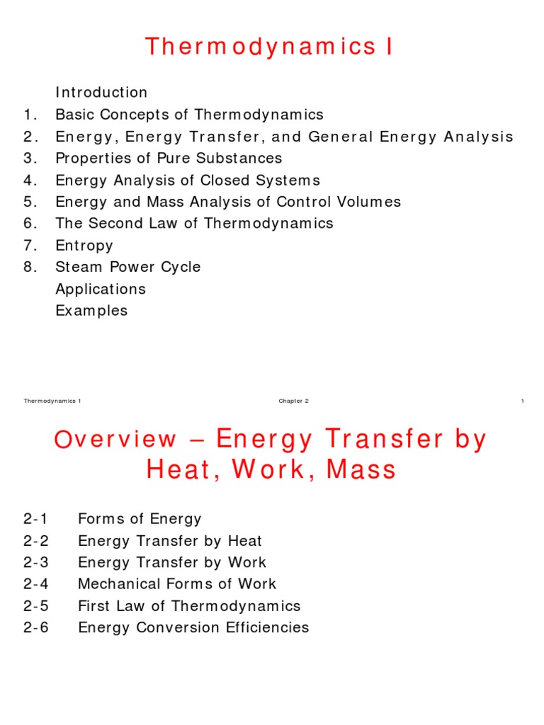 Energy Transfer in Thermodynamics | PDF | Heat | Heat Transfer