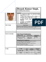Deepak Singh Resume
