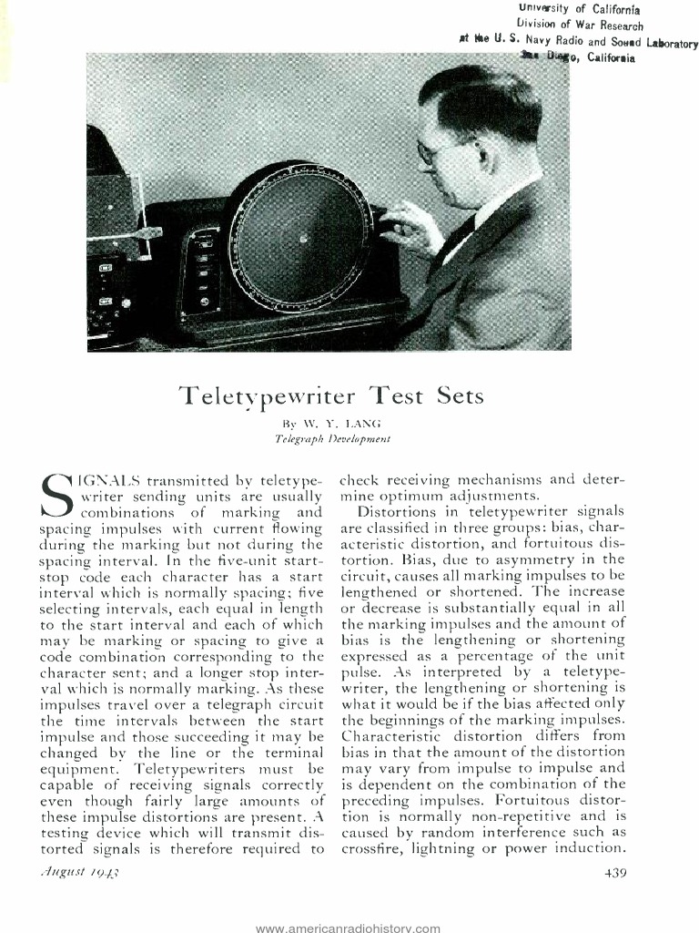 Bell Laboratories Record 1943 08 | PDF | Foreign Language Studies