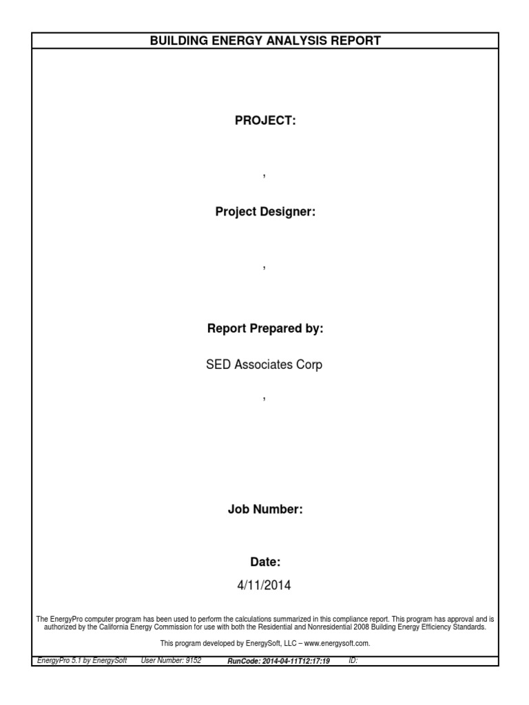 Building Energy Analysis Report | PDF | Hvac | Thermal Conduction