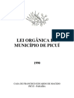 Lei Orgânica Do Municipio de Picuí-PB