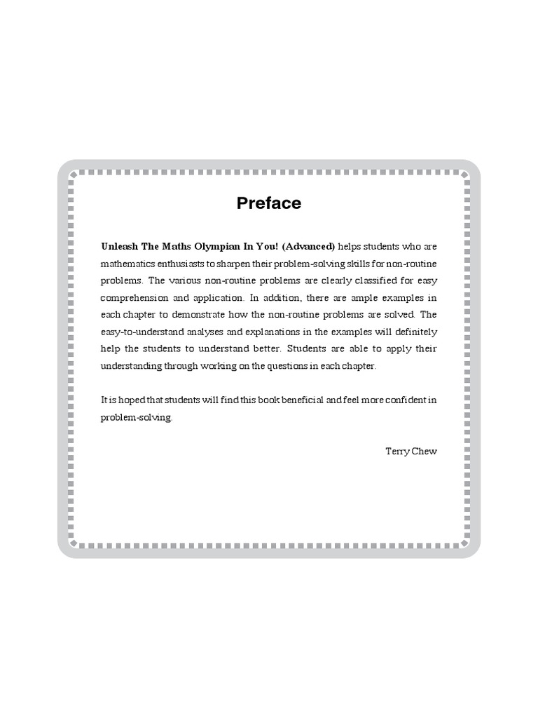 Preface Advanced | PDF | Equations | Mathematical Objects