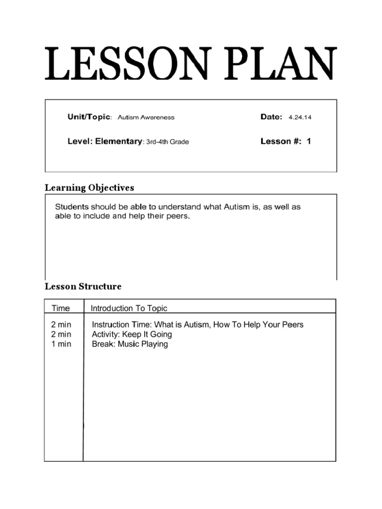 Lessonplan | PDF
