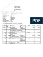 Account Statement From 1 Apr 2014 To 24 Apr 2014: TXN Date Value Date Description Ref No./Cheque No. Debit Credit Balance