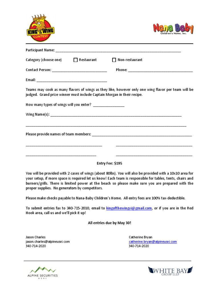 Entry Form 2014 | PDF