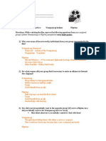 Answer Key - Group Shadowing Worksheet