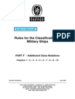 Rules For The Classification of Military Ships: PART F - Additional Class Notations