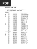 Electrical Parts List