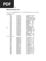 Electrical Parts List