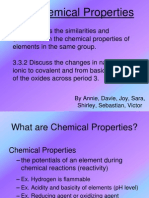 3.3 Chemical Properties: by Annie, Davie, Joy, Sara, Shirley, Sebastian, Victor