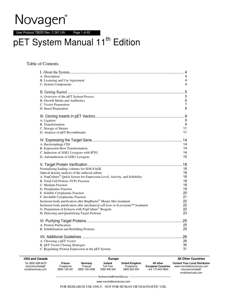 PET Vector Manual | PDF