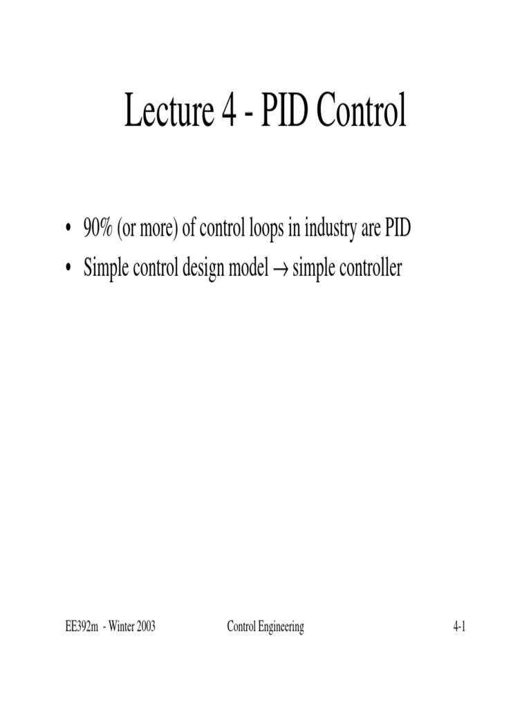 Lecture4 PID | PDF