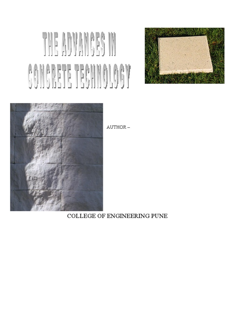 Advances in Concrete Technology PDF Concrete Cement