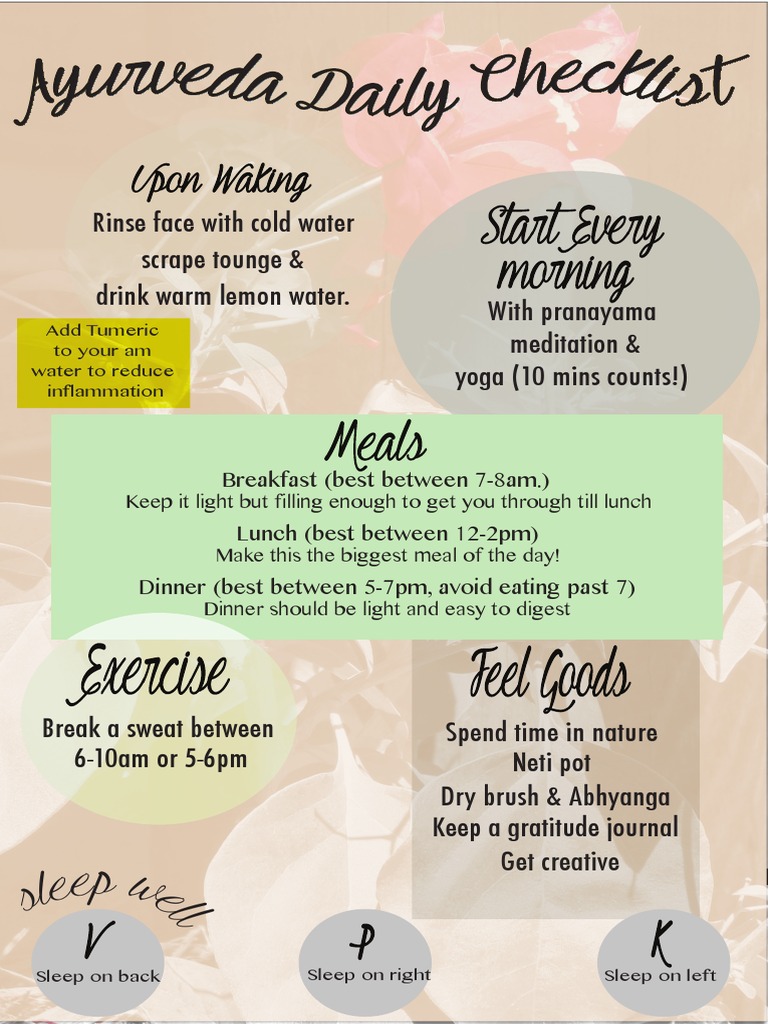 Ayurveda Daily Routine PDF