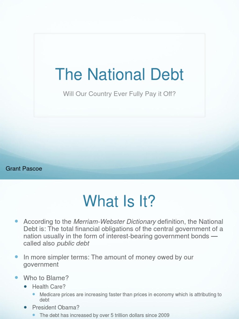Understanding National Debt Dynamics | PDF | National Debt Of The ...