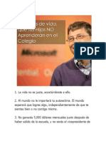 Las 11 Reglas de La Vida Que Tus Hijos NO Aprenderán en El Colegio (Bill Gates)