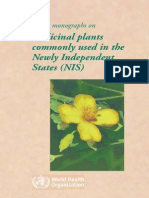 WHO Monograph On Selected Plants Use in NIS