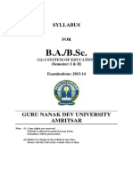 BA BSC Semester I and II