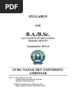 Ba BSC Semester III and IV