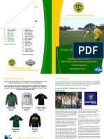 VUWAFC Programme 26 April 2014