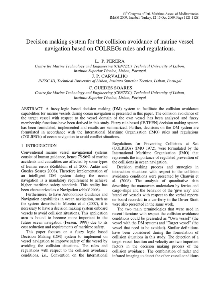 Fuzzy Logic for Marine Collision Avoidance | PDF | Fuzzy Logic ...