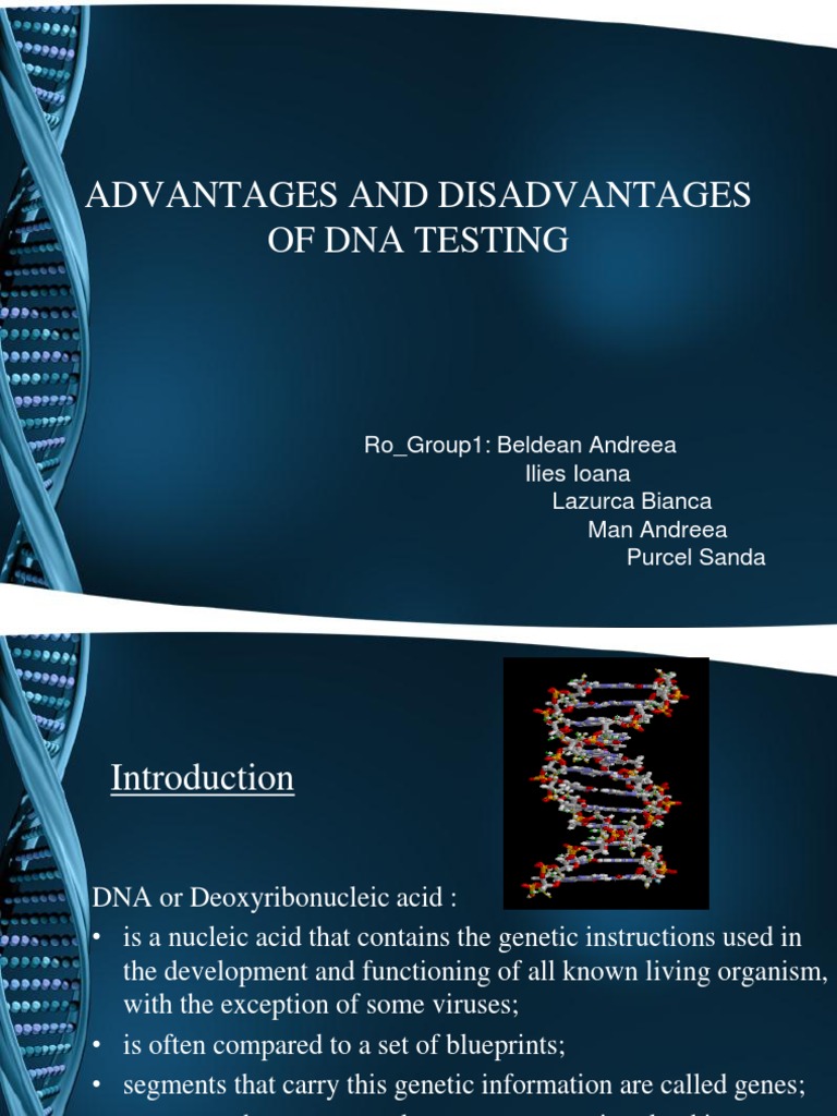 DNA Testing Advantages & Disadvantages Dna Profiling Testing