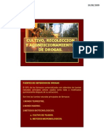 CULTIVO, RECOLECCION Y ACONDICIONAMIENTO DE DROGAS