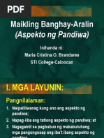 BanghayAralin ASpektong Pandiwa