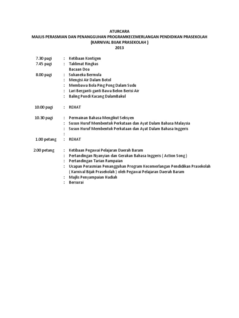 Aturcara Pdf