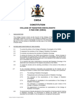 Constitution of The College of Radiation Oncologists (2009) 25-4-2014