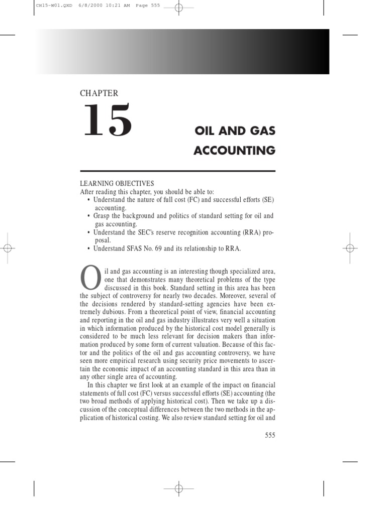Chapter 15 Oil and Gas Accounting PDF Financial Accounting