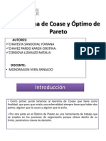 Teorema de Coase y Ã"Ptimo de Pareto