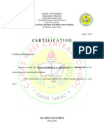 Certification: Capas West Central Elementary School