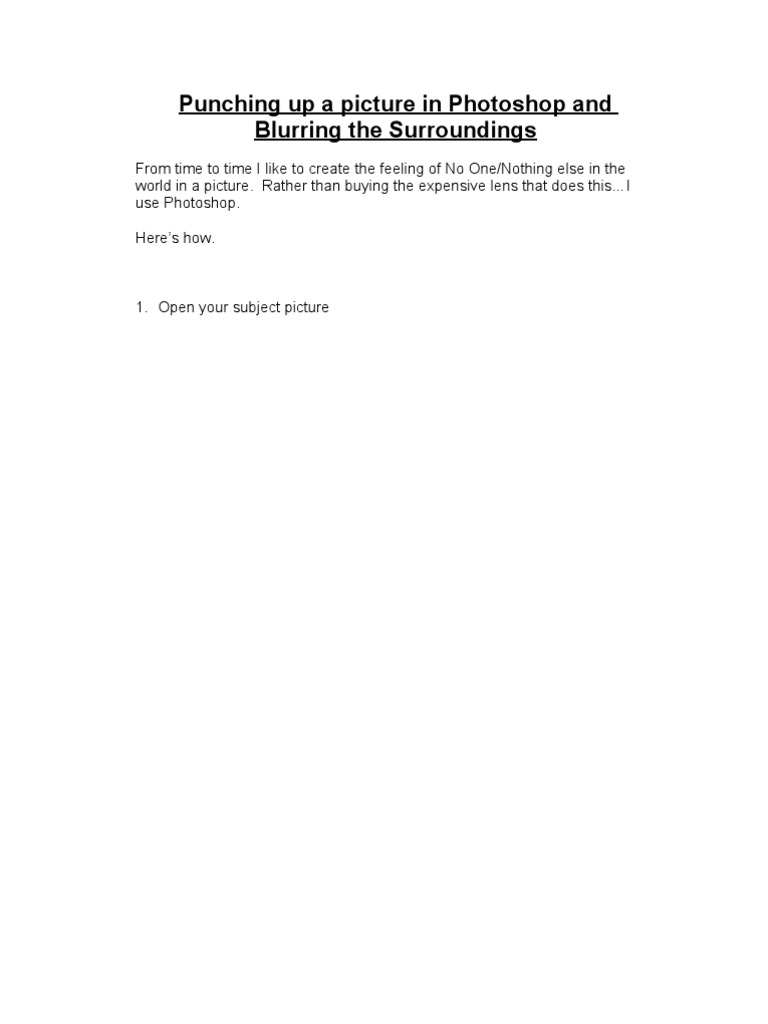 Punch Up and Blur A Picture in PDF Adobe
