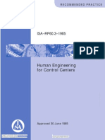 ISA RP60.3 Human Engineering For Control Centers