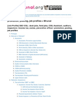 SSC CGL JOB Profiles-Promotion - Posting - Job - Profiles PDF