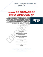 Lista de Comandos Para Windows Xp