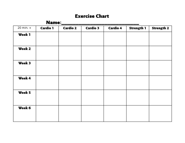 Exercise Chart | PDF