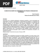 PCP - MRP Cumprimento Prazos